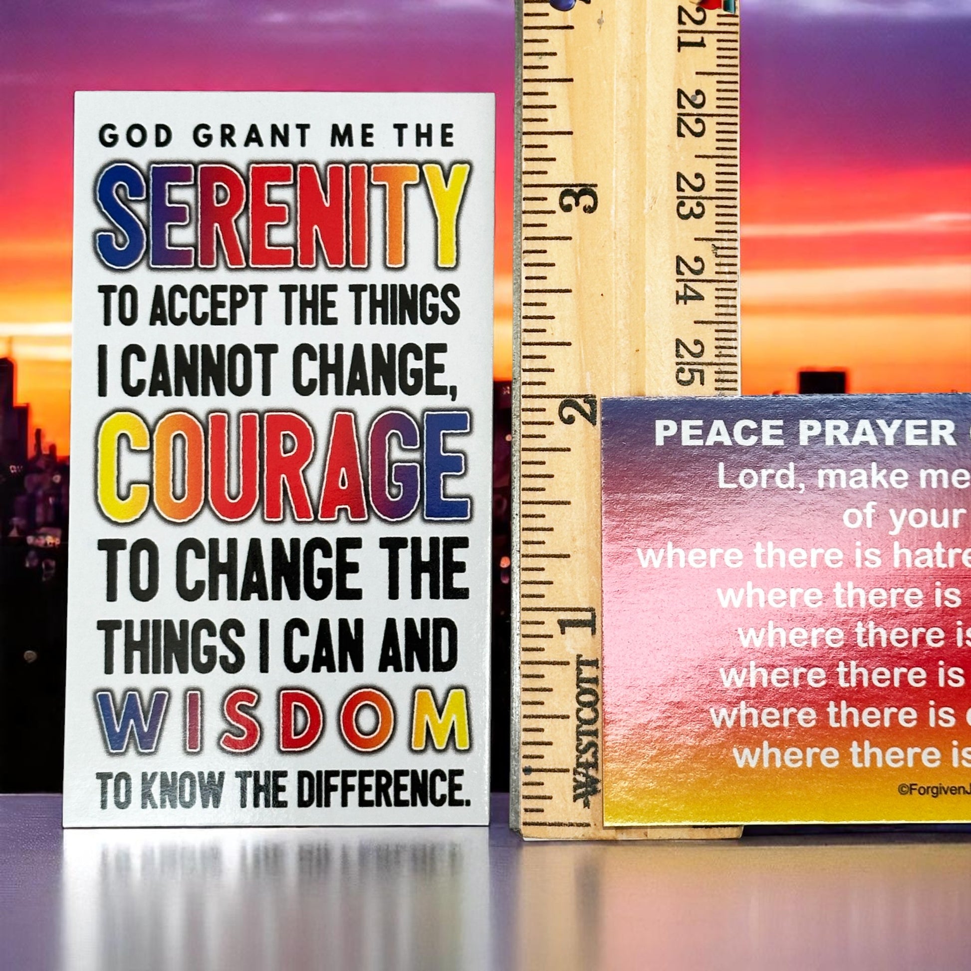 Serenity Prayer Scripture Sharing Card Peace Prayer St. Francis Inspirational Pocket Card