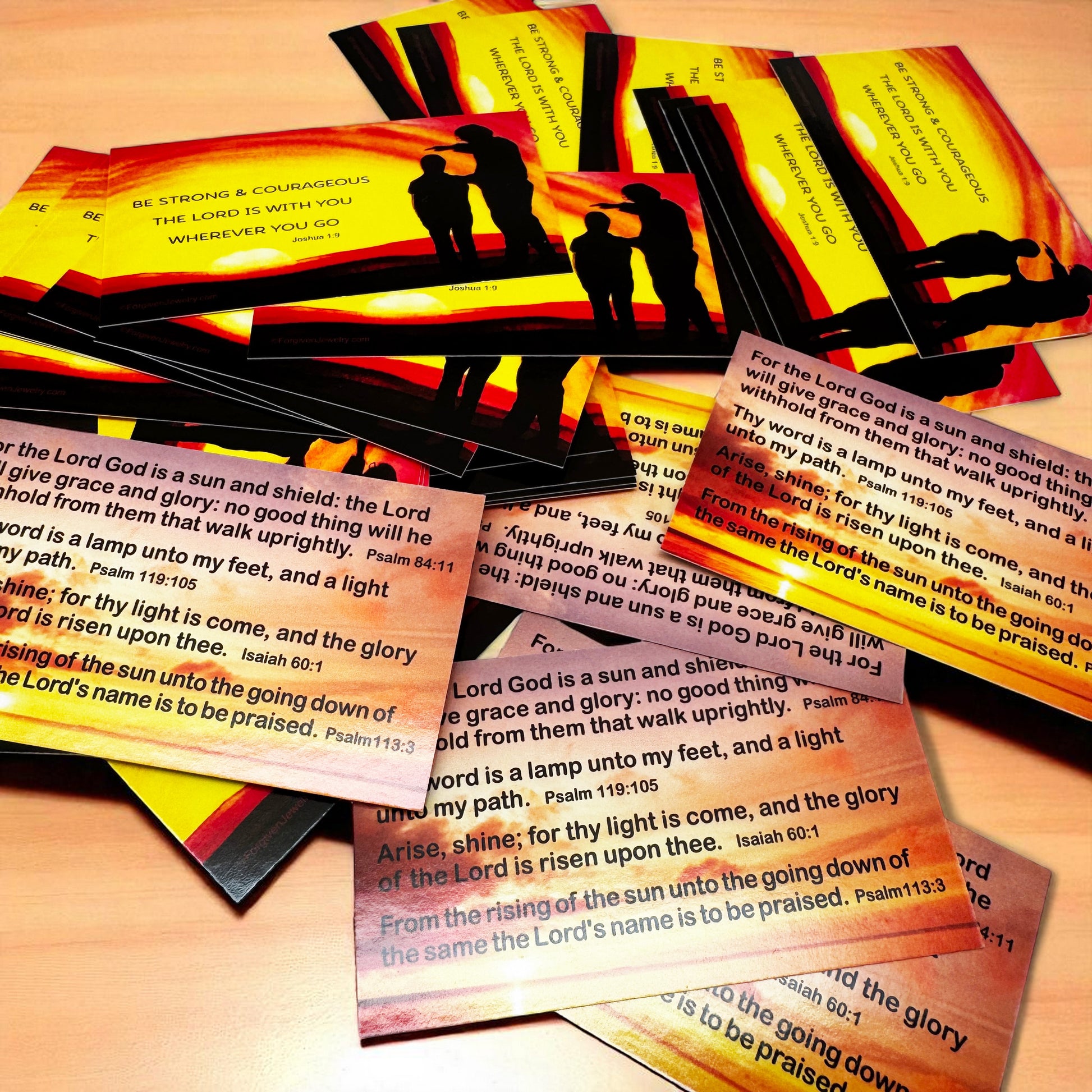 Be Strong and Courageous  Scripture Sharing Card "Joshua 1:9" Inspirational Pocket Card