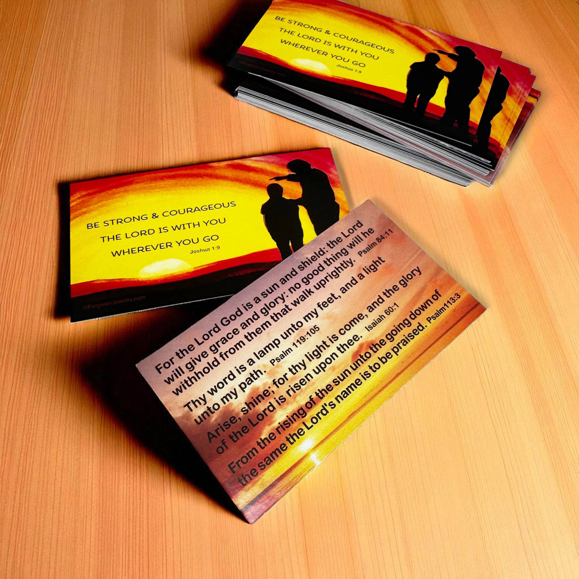 Be Strong and Courageous  Scripture Sharing Card "Joshua 1:9" Inspirational Pocket Card