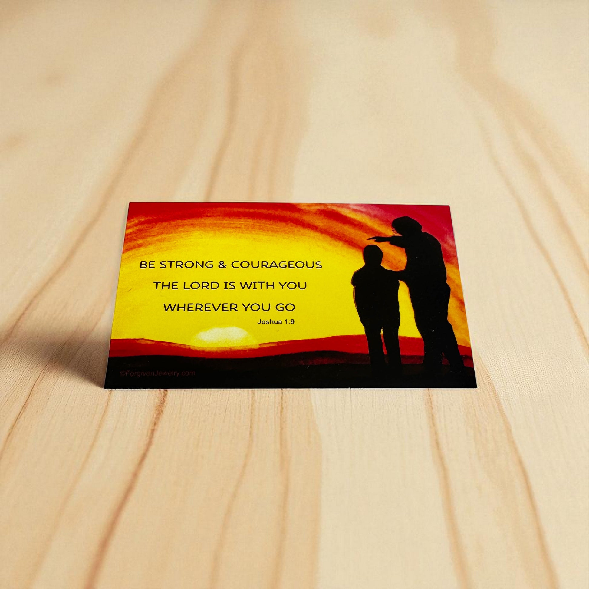 Be Strong and Courageous  Scripture Sharing Card "Joshua 1:9" Inspirational Pocket Card