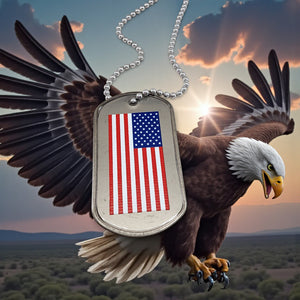 Dog Tag Necklace USA Flag Necklace America 250 Beautiful