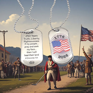 Dog Tag Necklace USA Flag Necklace America 250