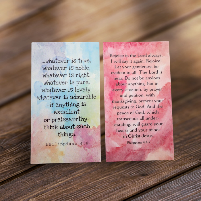 Philippians 44-8 Rejoice In The Lord Inspirational Pocket Card