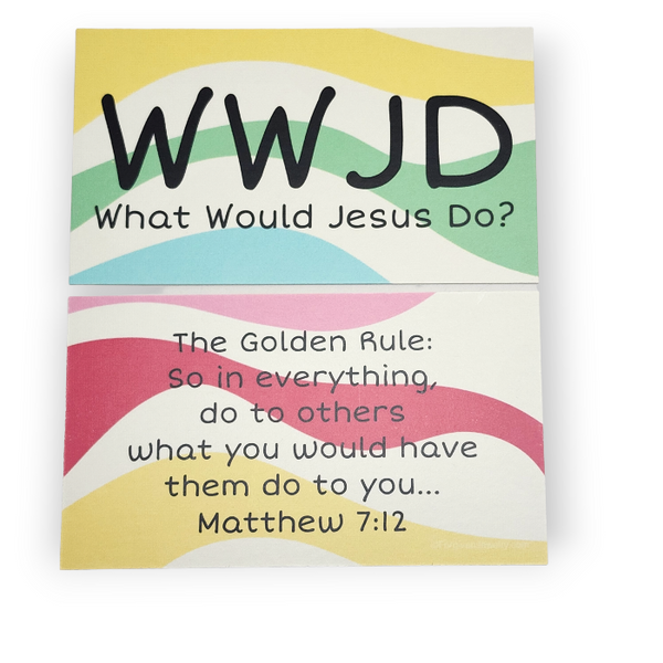 WWJD What Would Jesus Do Matthew 712 The Golden Rule Inspirational Pocket Card