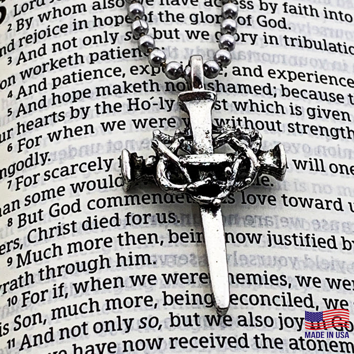 Nail Crown Cross Necklace - Forgiven Jewelry