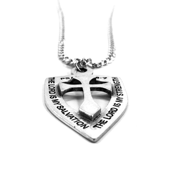 Shield Cross On Chain - Forgiven Jewelry