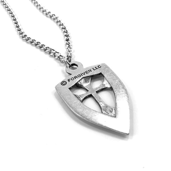 Shield Cross On Chain - Forgiven Jewelry