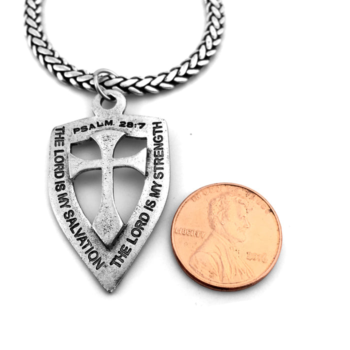 Cross Shield On Heavy Chain - Forgiven Jewelry
