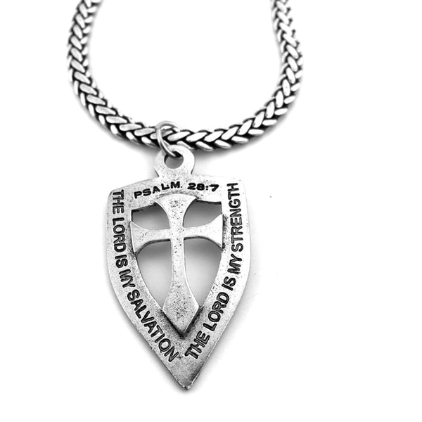 Cross Shield On Heavy Chain - Forgiven Jewelry