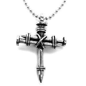 Pewter Nail Cross Necklace - Forgiven Jewelry