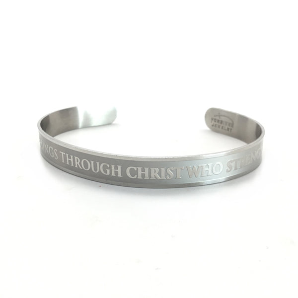 Phil 4:13 I Can Do All Things Cuff - Forgiven Jewelry