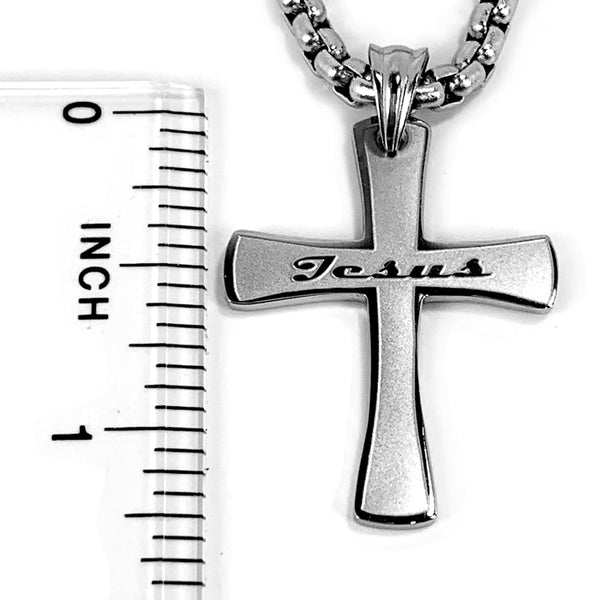 Cross Jesus Heavy Chain Necklace - Forgiven Jewelry