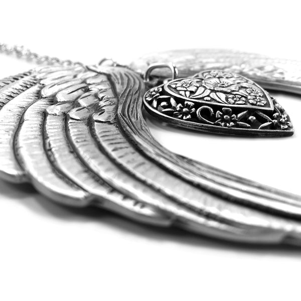 Angel Wings Heart Keepsake Ornament Gift - Forgiven Jewelry