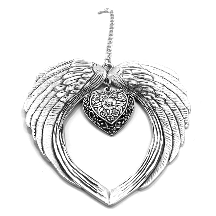 Angel Wings Heart Keepsake Ornament Gift - Forgiven Jewelry
