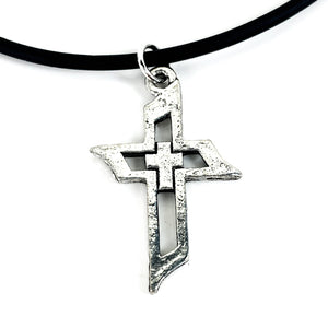 Cross Of Faith Necklace Antique Silver Finish - Forgiven Jewelry