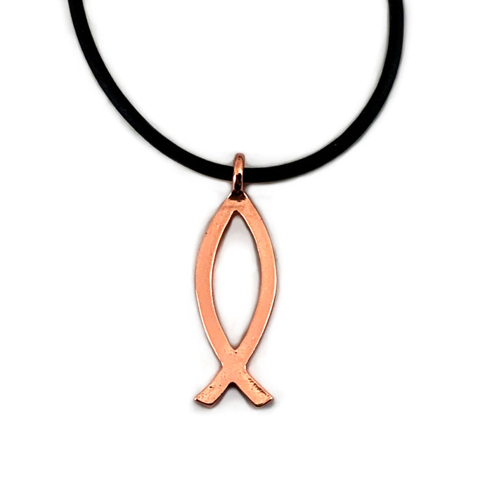 Ichthus Fish Copper Necklace - Forgiven Jewelry