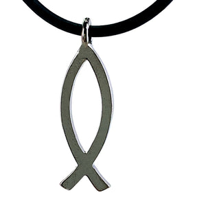 Ichthus Fish Gunmetal Necklace - Forgiven Jewelry