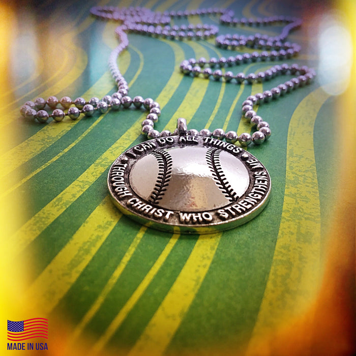 Baseball I Can Do Necklace - Forgiven Jewelry