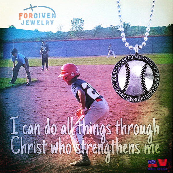 Baseball I Can Do Necklace - Forgiven Jewelry