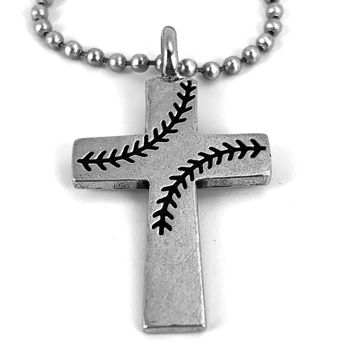 Fashion Red Baseball Cross Necklace Stainless Steel Sports Jewelry  Wholesale Baseball Cross Pendant Necklace Women Men - China Cuban Chain and  Jewelry price | Made-in-China.com