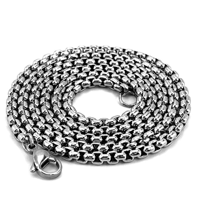 Pewter Nail Cross on Heavy Box Chain - Forgiven Jewelry