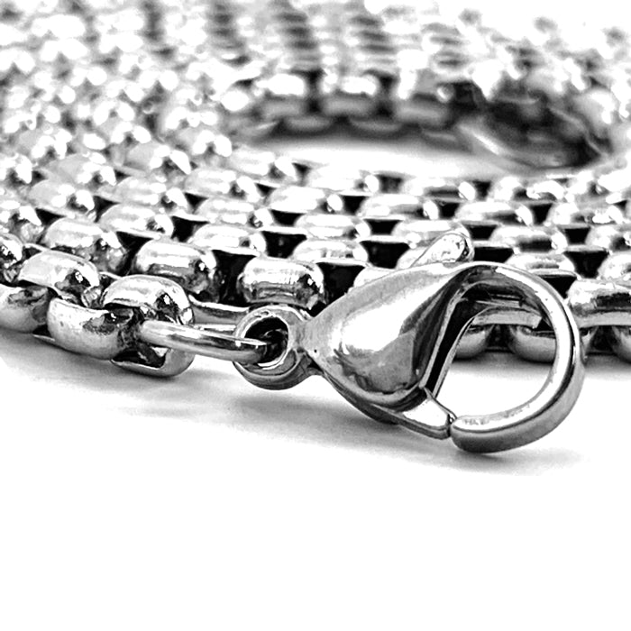 Nail Cross Antique Silver Stainless Steel Heavy Chain Necklace - Forgiven Jewelry