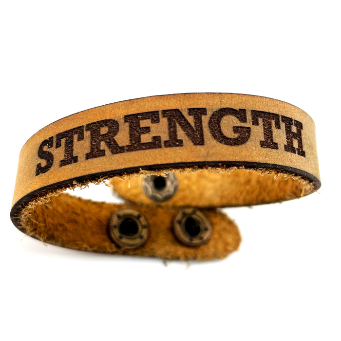 Leather Strength Bracelet Large - Forgiven Jewelry