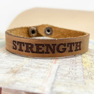 Leather Strength Bracelet Small - Forgiven Jewelry