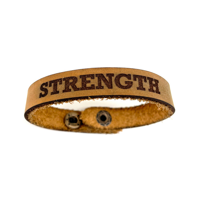 Leather Strength Bracelet Large - Forgiven Jewelry