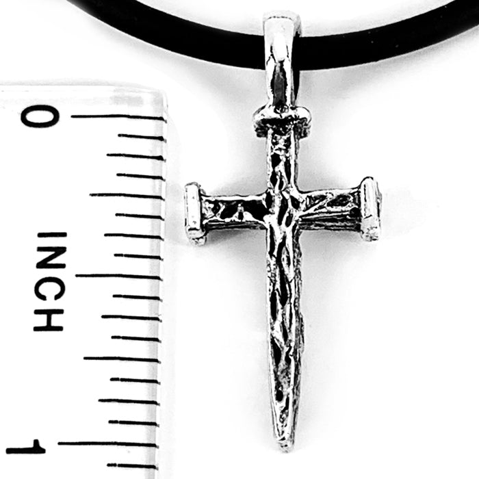 Silver Nail Cross Necklace - Forgiven Jewelry