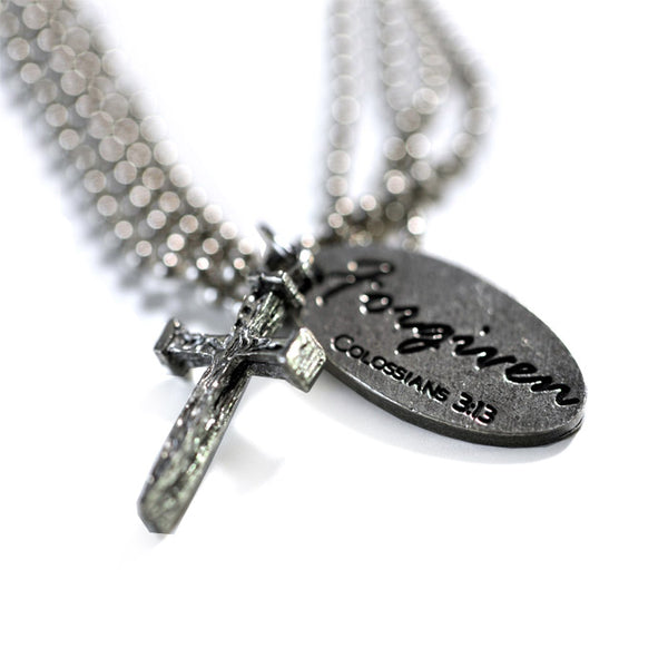 Nail Cross Tag Necklace - Forgiven Jewelry