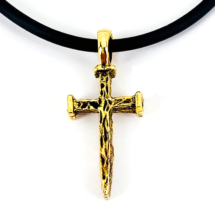 Gold Nail Cross Necklace - Forgiven Jewelry