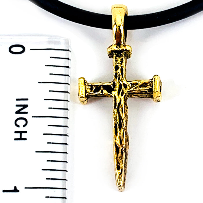 Gold Nail Cross Necklace - Forgiven Jewelry