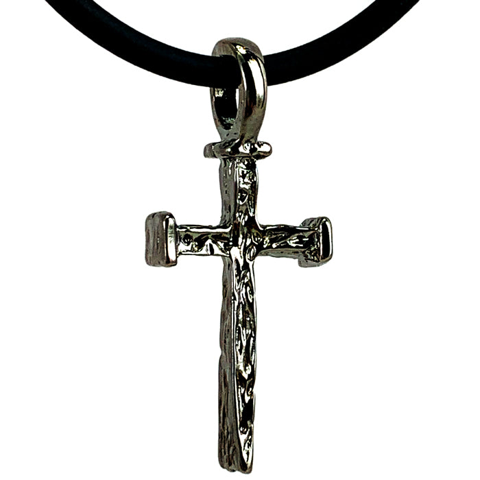 Nail Cross Gunmetal Necklace - Forgiven Jewelry