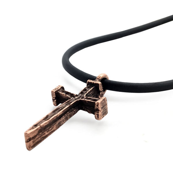 Copper Nail Cross Necklace - Forgiven Jewelry