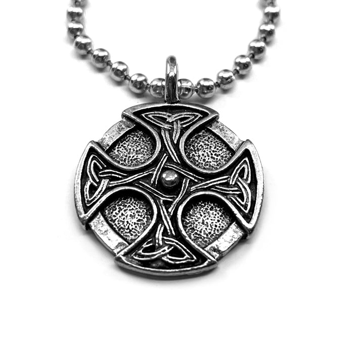 Silver Small Celtic Cross Pendant - Solvar Irish Jewellery