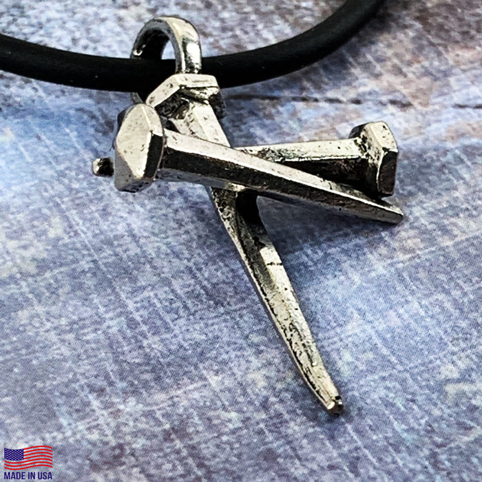 Nail Pendant Necklace Silver - Forgiven Jewelry