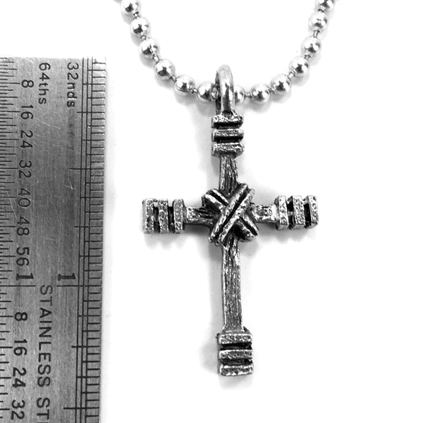 Rugged Cross Necklace Silver - Forgiven Jewelry