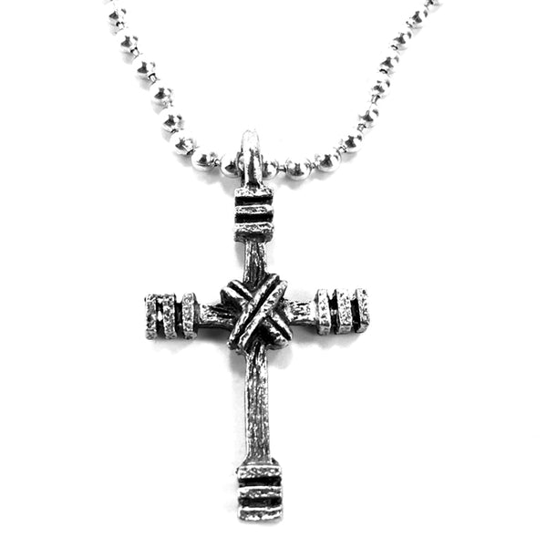 Rugged Cross Necklace Silver - Forgiven Jewelry