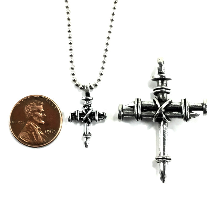 Penny Nail Cross Necklace Mini - Forgiven Jewelry