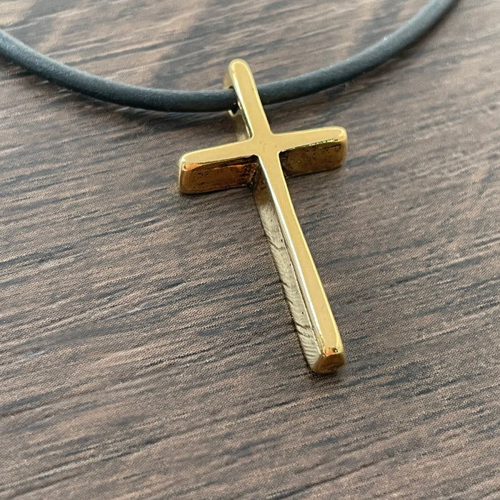 Small Gold Cross Charms Wholesale in Pewter » Cross Charm