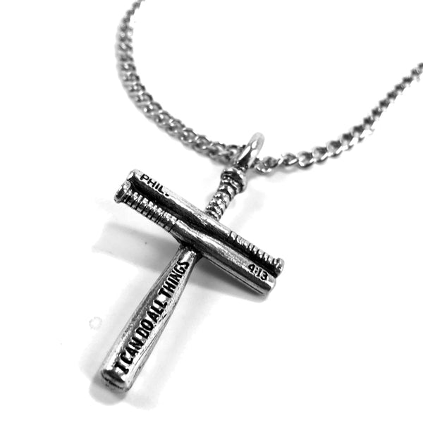 Baseball Bat Cross Small on Chain - Forgiven Jewelry