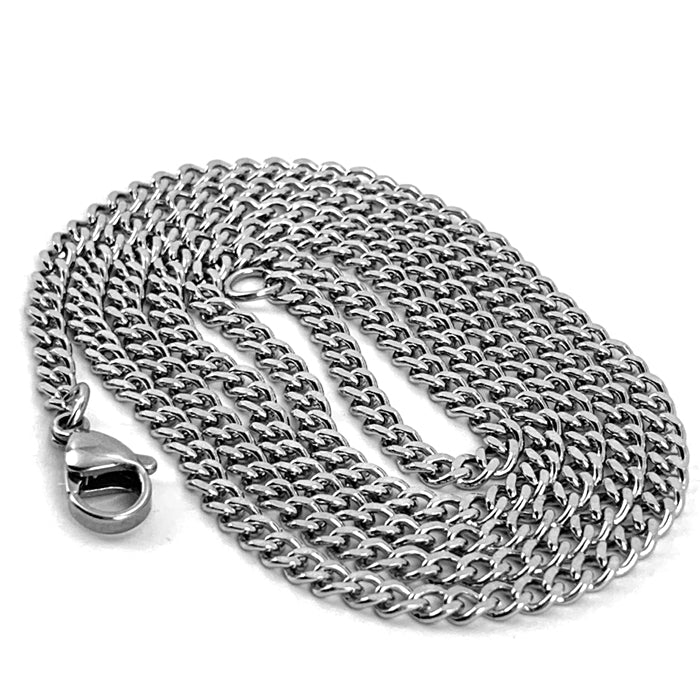 Baseball Bat And Ball Cross Small Necklace Antique 18 Inch Silver Chain - Forgiven Jewelry