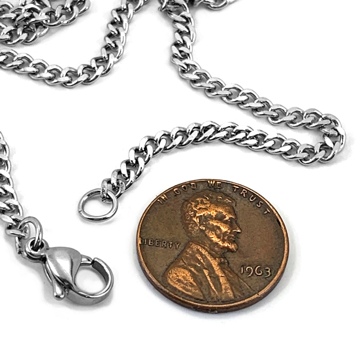 Baseball Bat And Ball Cross Small Necklace Antique Silver Chain - Forgiven Jewelry