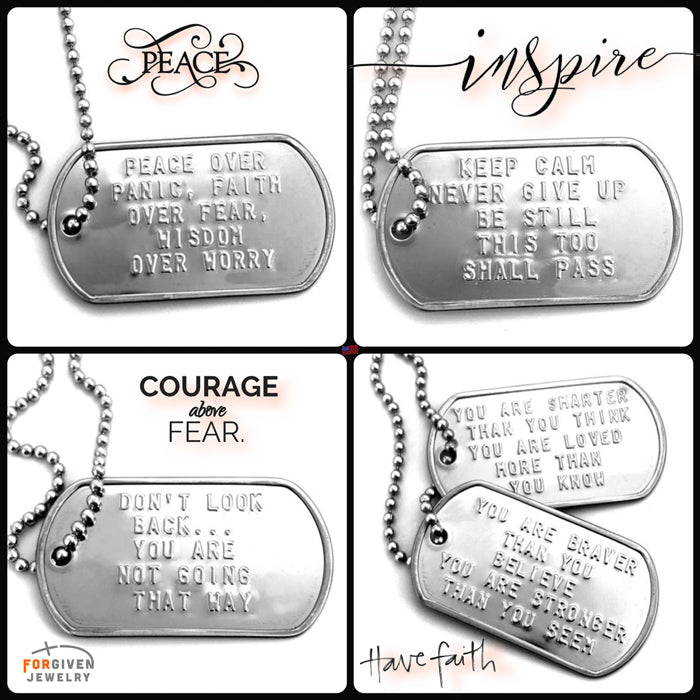 Don't Look Back You Are Not Going That Way Dog Tag Necklace - Forgiven Jewelry