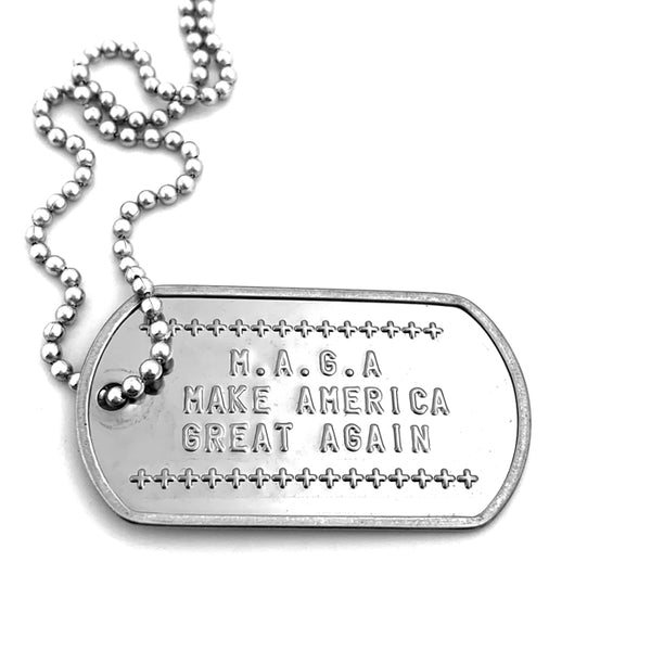 Make American Great Again Dog Tag Necklace - Forgiven Jewelry