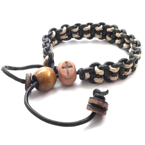 Adjustable Cross Bead Bracelet - Forgiven Jewelry