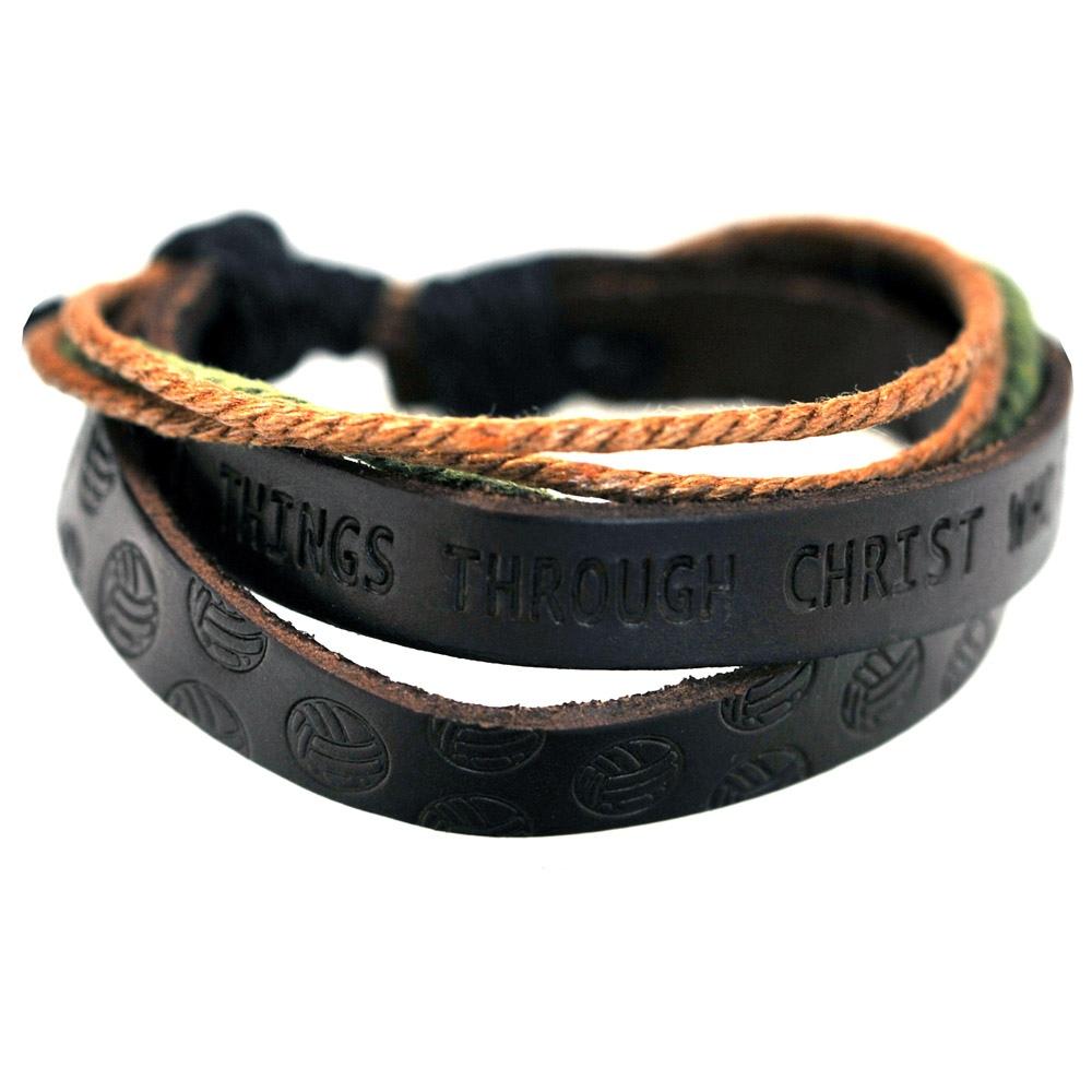 Volleyball Phil 413 Leather Bracelet - Forgiven Jewelry