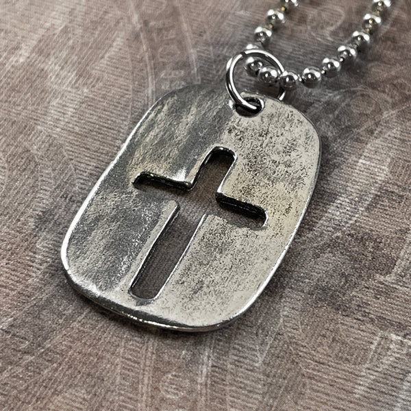 Cross Tag Necklace - Forgiven Jewelry