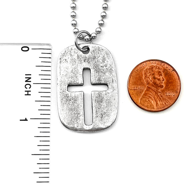 Cross Tag Necklace - Forgiven Jewelry
